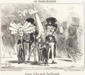 Invasie van Parijs door de Bas-Normandiërs door Honoré Daumier