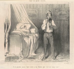 Ik zal mijn vrouw nooit kunnen laten geloven... door Honoré Daumier