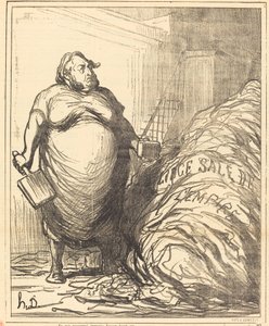 Ik zal dit nooit allemaal kunnen wassen door Honoré Daumier