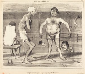 Ik ga er niet meer naar beneden!... denk ik... door Honoré Daumier
