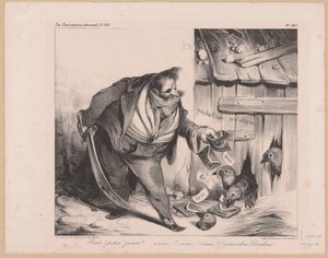 Karikatuur van koning Lodewijk Filips I van Frankrijk als bandiet door Honoré Daumier