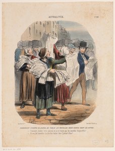 Krantenverkoopsters door Honoré Daumier