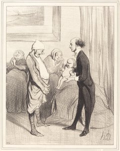 De intrede in het leven door Honoré Daumier
