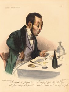 De te betalen kaart door Honoré Daumier