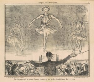 De danser die trots is behouden te hebben... door Honoré Daumier