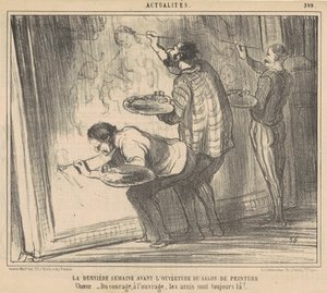 De laatste week voor de opening van de salon... door Honoré Daumier