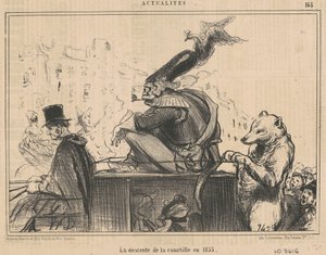 De afdaling van de Courtille in 1855 door Honoré Daumier