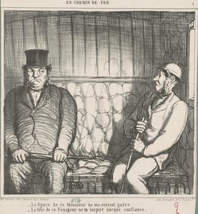 Het gezicht van deze heer bevalt me niet... door Honoré Daumier