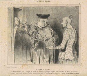 De muziekles door Honoré Daumier