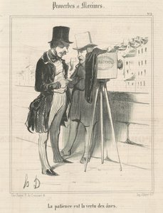 Geduld is de deugd van ezels door Honoré Daumier