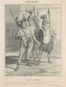 De vooravond van Thermopylae door Honoré Daumier