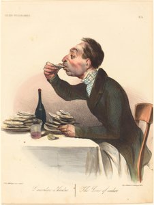 De Oesterliefhebber door Honoré Daumier