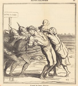 De Oproep van hun Reserves door Honoré Daumier