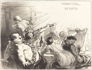 Het Feest van Baltazar-Véron door Honoré Daumier