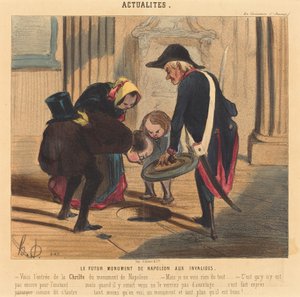 Het toekomstige monument van Napoleon bij de Invalides door Honoré Daumier