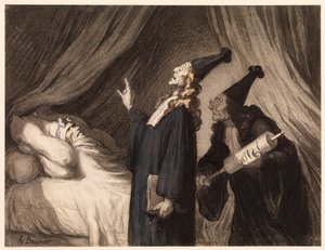 De Ingebeelde Zieke door Honoré Daumier
