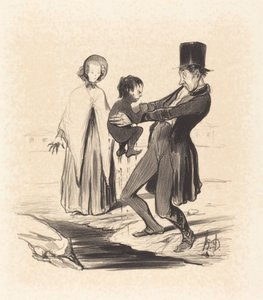 Le Puits de Grenelle door Honoré Daumier