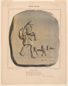 De Terugkeer van Odysseus, plaat 7 uit de Histoire Ancienne door Honoré Daumier