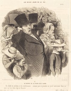 De terugkeer van de kermis van Saint-Cloud door Honoré Daumier