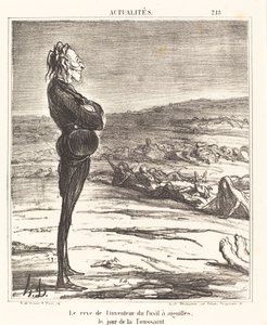 De droom van de uitvinder van het naaldgeweer... door Honoré Daumier