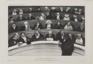 Le Ventre Législatif: Aspect des bancs ministériels de la chambre improstituée de 1834, of De Wetgevende Buik: Uitzicht op de ministeriële banken in de Kamer van Prostitutie van 1834