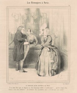 De hoed die men uit Parijs meebrengt door Honoré Daumier
