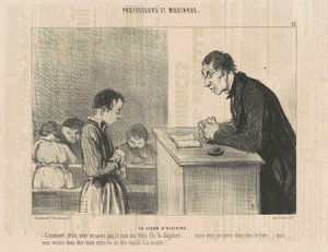 De geschiedenisles door Honoré Daumier