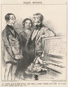 Het stuk dat men verplicht is door te slikken door Honoré Daumier