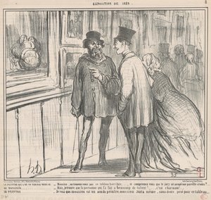 De schilder die een afgewezen schilderij had door Honoré Daumier