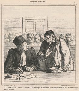 De verdachte door Honoré Daumier