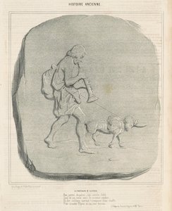 De terugkeer van Odysseus door Honoré Daumier