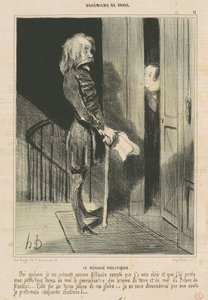 De politieke vluchteling door Honoré Daumier