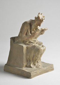 Le roi Minos Beeldhouwwerk van Honore Daumier (1808-1879) Zon 10,5x11,5x18,5 cm MUSEE DES BEAUX ARTS - PALAIS LONGCHAMP Marseille door Honoré Daumier