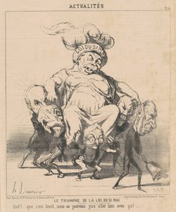 De triomf van de wet van 31 mei door Honoré Daumier