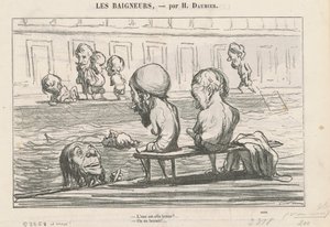 Is het water goed? ... / Een volle water door Honoré Daumier