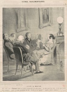 Lezer van de monitor door Honoré Daumier