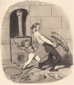 Rijles, Hoge School door Honoré Daumier