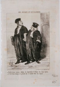 De Advocaten en de Pleiters - Eindelijk! We hebben de scheiding van goederen verkregen door Honoré Daumier