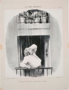 De Goede Burgers - Een buurman die klaagt over het besproeien door Honoré Daumier