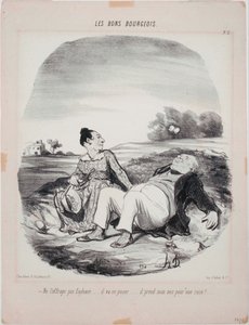 Les Bons Bourgeois: Laat haar niet schrikken, Eudoxie... door Honoré Daumier