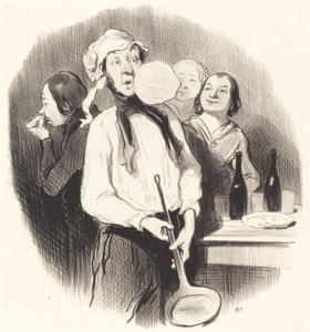 Les Crêpes door Honoré Daumier