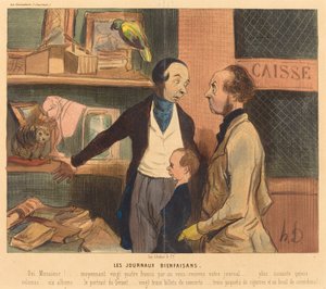 De Weldadige Kranten door Honoré Daumier