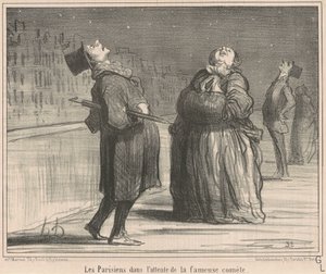 De Parijzenaars in afwachting van de ... door Honoré Daumier
