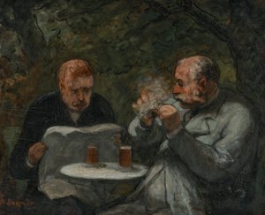 Bierdrinkers door Honoré Daumier