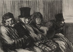 De Spoorwegen: Plezier Trein: tien graden van naaktheid en slecht humeur door Honoré Daumier