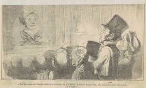 De mensen van de vriendelijke samenleving die ... door Honoré Daumier