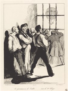 De vreugde van juli... gezien vanuit Ste. Pélagie door Honoré Daumier