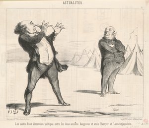 De gevolgen van een politieke discussie ... door Honoré Daumier