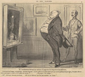 M. Prudhomme bezoekt de ateliers door Honoré Daumier