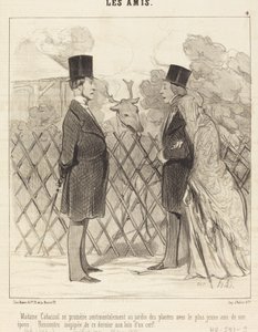 Mevrouw Cabassol wandelt... door Honoré Daumier